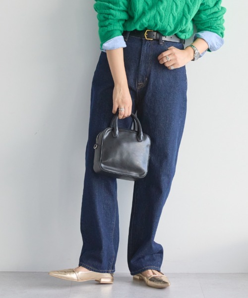 AMERICAN HOLIC(アメリカンホリック)の「ルーズストレートデニム(デニムパンツ・レディース・ワンウォッシュ/ブラック/ライトインディゴブルー/ホワイト・S/L/M/XS)」の4枚目の写真