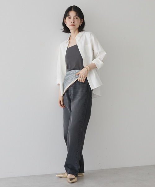 AMERICAN HOLIC(アメリカンホリック)の「ルーズストレートデニム(デニムパンツ・レディース・ワンウォッシュ/ブラック/ライトインディゴブルー/ホワイト・S/L/M/XS)」の9枚目の写真