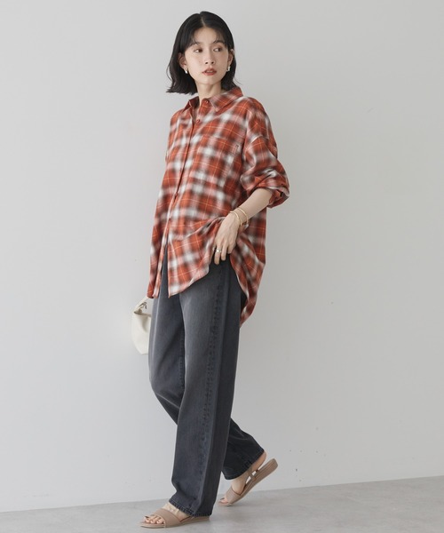 AMERICAN HOLIC(アメリカンホリック)の「ルーズストレートデニム(デニムパンツ・レディース・ワンウォッシュ/ブラック/ライトインディゴブルー/ホワイト・S/L/M/XS)」の13枚目の写真