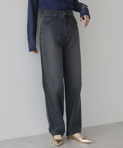 AMERICAN HOLIC(アメリカンホリック)の「ルーズストレートデニム(デニムパンツ・レディース・ワンウォッシュ/ブラック/ライトインディゴブルー/ホワイト・S/L/M/XS)」の16枚目の写真