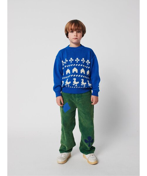 BOBO CHOSES（ボボショーズ）の「Farm jacquardセーター【キッズ】（ニット/セーター・キッズ・ブルー・130/100/110/120）」の2枚目の写真