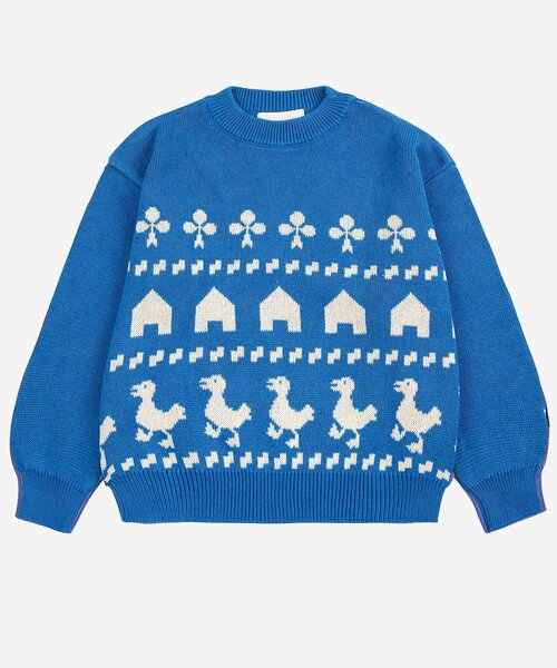 BOBO CHOSES（ボボショーズ）の「Farm jacquardセーター【キッズ】（ニット/セーター・キッズ・ブルー・130/100/110/120）」の3枚目の写真