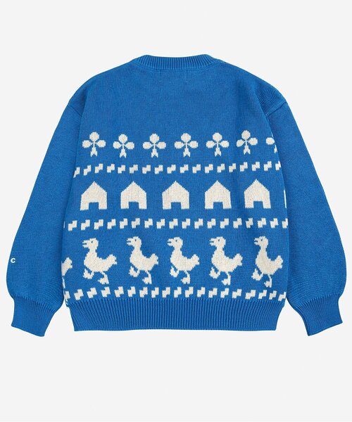 BOBO CHOSES（ボボショーズ）の「Farm jacquardセーター【キッズ】（ニット/セーター・キッズ・ブルー・130/100/110/120）」の4枚目の写真