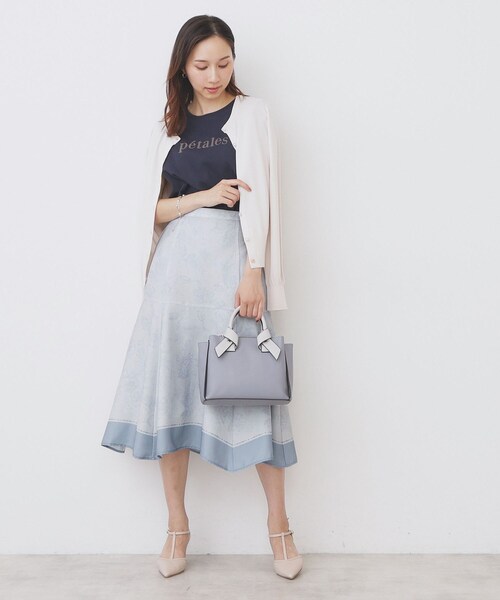 index(インデックス)の「《S-LLサイズ》フロッキーロゴTシャツ【接触冷感/UVケア/洗濯機洗い可】(Tシャツ/カットソー・レディース・オフホワイト/ネイビー/チャコールグレー・42/40/38/36)」の10枚目の写真