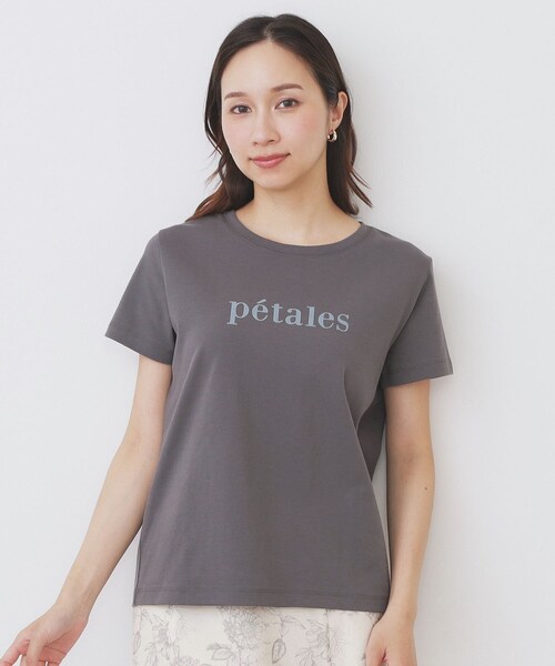 index(インデックス)の「《S-LLサイズ》フロッキーロゴTシャツ【接触冷感/UVケア/洗濯機洗い可】(Tシャツ/カットソー・レディース・オフホワイト/ネイビー/チャコールグレー・42/40/38/36)」の16枚目の写真