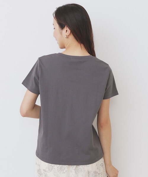 index(インデックス)の「《S-LLサイズ》フロッキーロゴTシャツ【接触冷感/UVケア/洗濯機洗い可】(Tシャツ/カットソー・レディース・オフホワイト/ネイビー/チャコールグレー・42/40/38/36)」の18枚目の写真