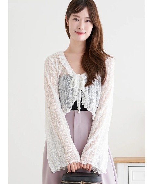 レースフリルカーディガン（カーディガン/ボレロ）｜LUDIC PARK（ル
