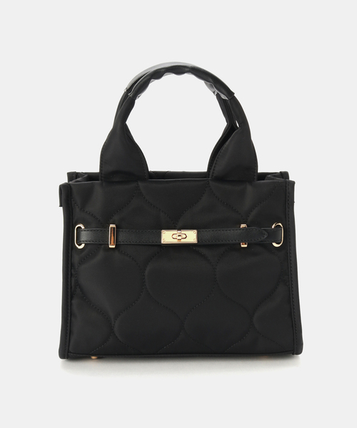 MIAN （ミアン）の「MIAN/ミアン キルティングミニトートBAG（ショルダーバッグ・レディース・ウッド/ブラック・FREE）」の2枚目の写真