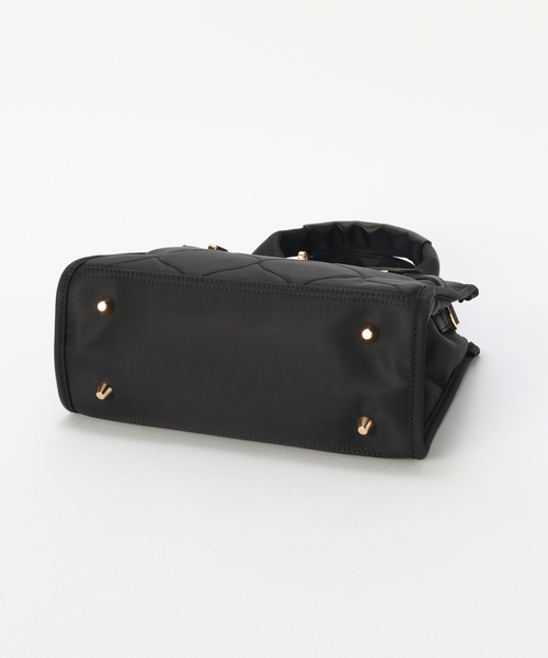 MIAN （ミアン）の「MIAN/ミアン キルティングミニトートBAG（ショルダーバッグ・レディース・ウッド/ブラック・FREE）」の5枚目の写真