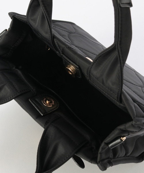 MIAN （ミアン）の「MIAN/ミアン キルティングミニトートBAG（ショルダーバッグ・レディース・ウッド/ブラック・FREE）」の6枚目の写真