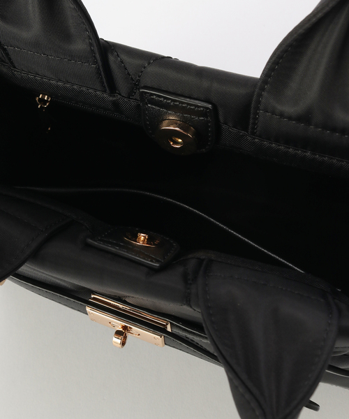 MIAN （ミアン）の「MIAN/ミアン キルティングミニトートBAG（ショルダーバッグ・レディース・ウッド/ブラック・FREE）」の8枚目の写真