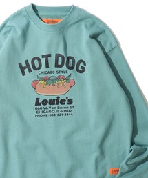 【UNIVERSAL OVERALL】CVC FLEECE GRAPHIC PRINT SWEAT PULLOVER / CVC裏毛 グラフィックプリント スウェットプルオーバー