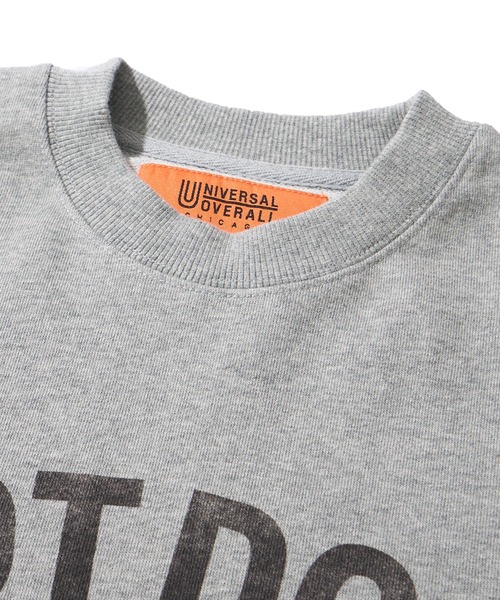 UNIVERSAL OVERALL(ユニバーサルオーバーオール)の「【UNIVERSAL OVERALL】CVC FLEECE GRAPHIC PRINT SWEAT PULLOVER / CVC裏毛 グラフィックプリント スウェットプルオーバー(スウェット・メンズ・グレー/オートミール/ミント・SMALL/MEDIUM/LARGE/X-LARGE)」の10枚目の写真