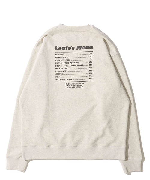 UNIVERSAL OVERALL(ユニバーサルオーバーオール)の「【UNIVERSAL OVERALL】CVC FLEECE GRAPHIC PRINT SWEAT PULLOVER / CVC裏毛 グラフィックプリント スウェットプルオーバー(スウェット・メンズ・グレー/オートミール/ミント・SMALL/MEDIUM/LARGE/X-LARGE)」の7枚目の写真