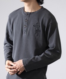 【SETUP7】ヴィンテージクロス風 刺繍ワッフルダメージ ロンT 220189 WINS