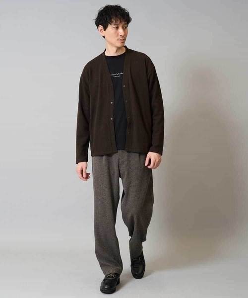 a.v.v（アーヴェヴェ）の「【イージーケア/ストレッチ】ガーターカーディガン【洗濯機で洗える】（カーディガン/ボレロ・メンズ・チャコールグレー/ブラック/ブラウン・46/48/50）」の7枚目の写真