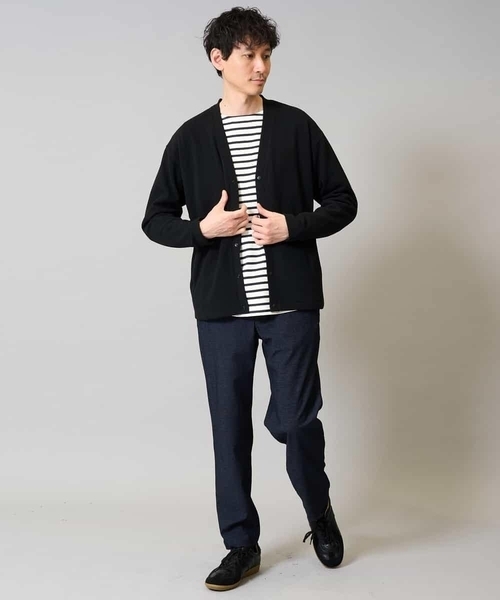 a.v.v（アーヴェヴェ）の「【イージーケア/ストレッチ】ガーターカーディガン【洗濯機で洗える】（カーディガン/ボレロ・メンズ・チャコールグレー/ブラック/ブラウン・46/48/50）」の15枚目の写真