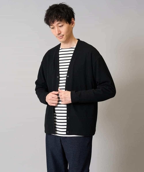 a.v.v（アーヴェヴェ）の「【イージーケア/ストレッチ】ガーターカーディガン【洗濯機で洗える】（カーディガン/ボレロ・メンズ・チャコールグレー/ブラック/ブラウン・46/48/50）」の21枚目の写真