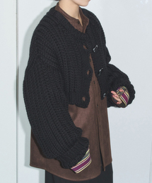 CITYSHOP シティーショップ　ブラックラックニットカーディガン CITYSHOP シティーショップ ブラックラックニットカーディガン