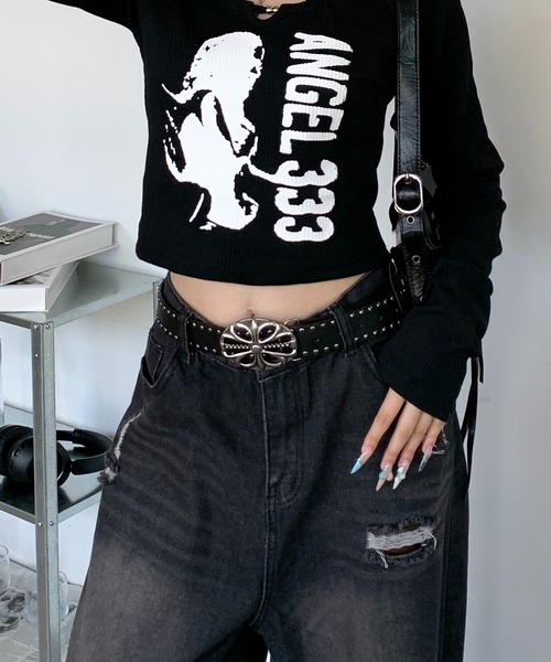 lilful（リルフル）の「Y2K ロックテイスト装飾ベルト（ベルト・レディース・その他/ブラック/ブラウン・F）」の15枚目の写真