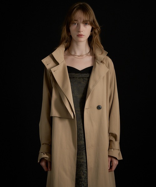 René ルネ⭐️2025⭐️スプリングコート⭐️トレンチコート⭐️新品タグ付⭐️38 Rene ルネ 白 Aライン スプリングコート トレンチコート 38 可愛い