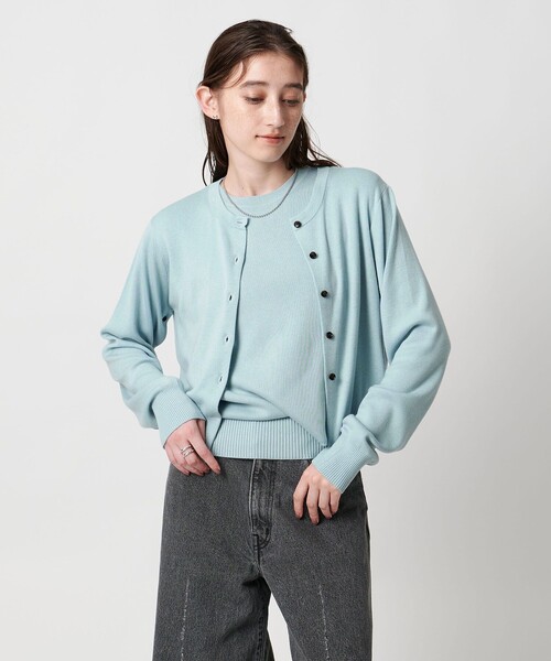 PROTAGONISTA（プロタゴニスタ）の「【別注】＜PROTAGONISTA＞ウエスト スリット ニット（ニット/セーター・レディース・ライトブルー・FREE）」の7枚目の写真