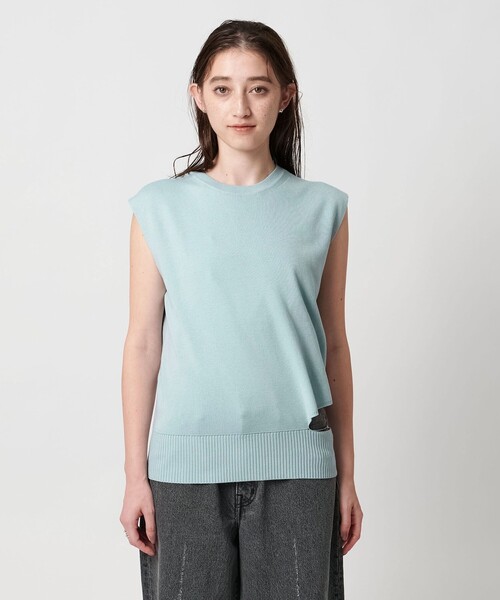 PROTAGONISTA（プロタゴニスタ）の「【別注】＜PROTAGONISTA＞ウエスト スリット ニット（ニット/セーター・レディース・ライトブルー・FREE）」の15枚目の写真