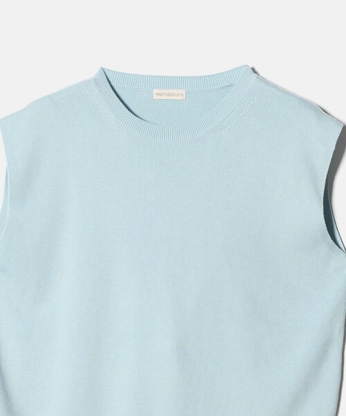 PROTAGONISTA（プロタゴニスタ）の「【別注】＜PROTAGONISTA＞ウエスト スリット ニット（ニット/セーター・レディース・ライトブルー・FREE）」の5枚目の写真