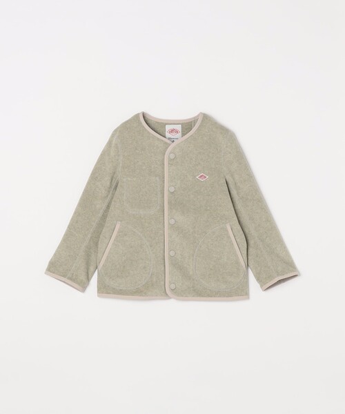 DANTON（ダントン）の「DANTON: フリース ボタン ジャケット<KIDS>（その他アウター・キッズ・ブラック/ナチュラル・120/130）」の2枚目の写真