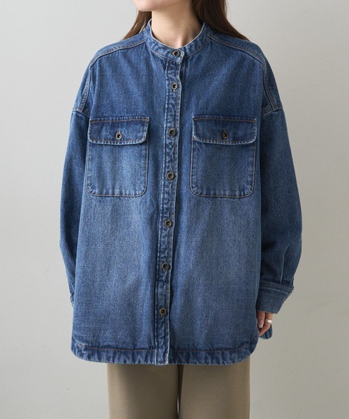 セール】コーンデニム バンドカラーデニムジャケット（デニム