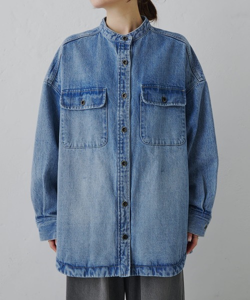 セール】コーンデニム バンドカラーデニムジャケット（デニム