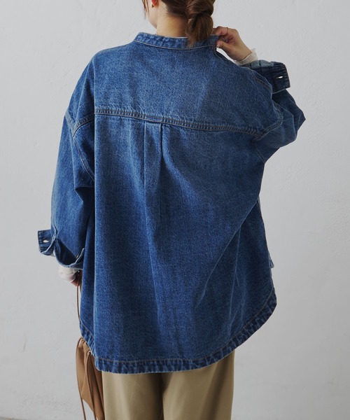 セール】コーンデニム バンドカラーデニムジャケット（デニム
