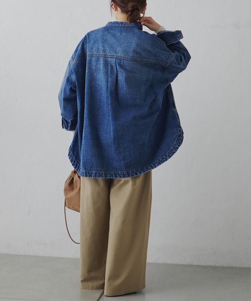 セール】コーンデニム バンドカラーデニムジャケット（デニム