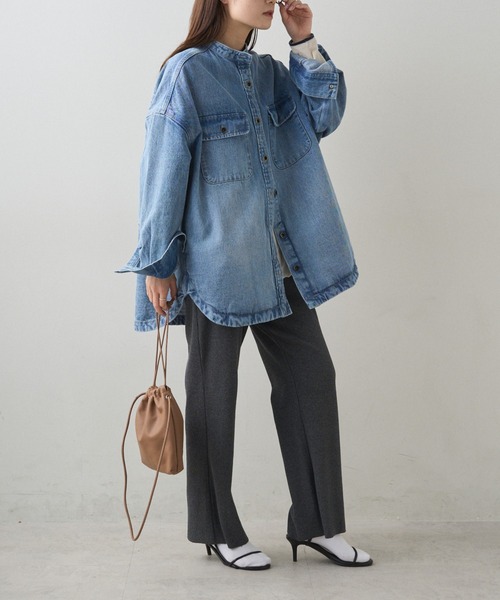 セール】コーンデニム バンドカラーデニムジャケット（デニム