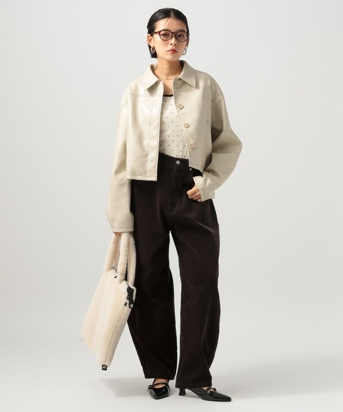 BAYFLOW（ベイフロー）の「[WEB限定]コーデュロイカーブパンツ（その他パンツ・レディース・ダークブラウン/アイボリー・SMALL/MEDIUM）」の8枚目の写真