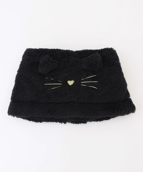 ANY(エニィ)の「ネッコウォーマー(マフラー・キッズ・アイボリー系/ライトグリーン系8/ブラック系/ベージュ系5/ライラック系8・F)」の2枚目の写真