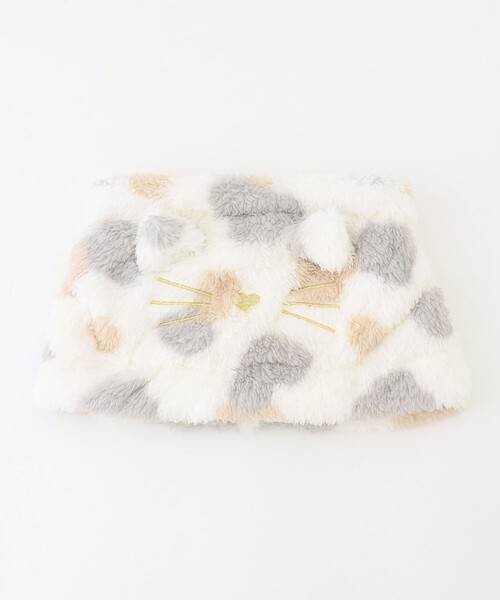 ANY(エニィ)の「ネッコウォーマー(マフラー・キッズ・アイボリー系/ライトグリーン系8/ブラック系/ベージュ系5/ライラック系8・F)」の3枚目の写真