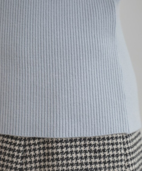 couture brooch（クチュールブローチ）の「【多機能・フェミニン】パール調リブニット（ニット/セーター・レディース・ブラック/レッド系1/サックスブルー/オフホワイト/グレー/ワインレッド・36/38/42）」の19枚目の写真