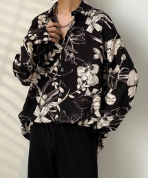 WESTBOY | オーバーサイズ 花柄 ブラックシャツ WO25W2TP01【WB ORIGINALS】【2025AW】(シャツ/ブラウス)