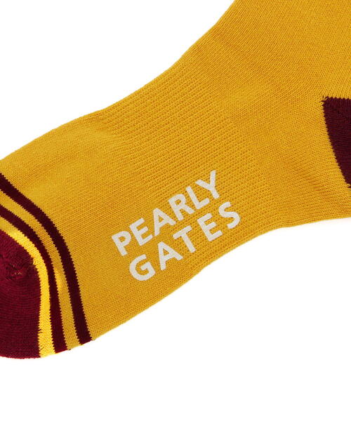 PEARLY GATES(パーリーゲイツ)の「【PEARLY GATES】Pロゴ ミドルソックス (LADIES)(ソックス/靴下・レディース・イエロー系その他/ネイビー/ホワイト・FREE)」の6枚目の写真