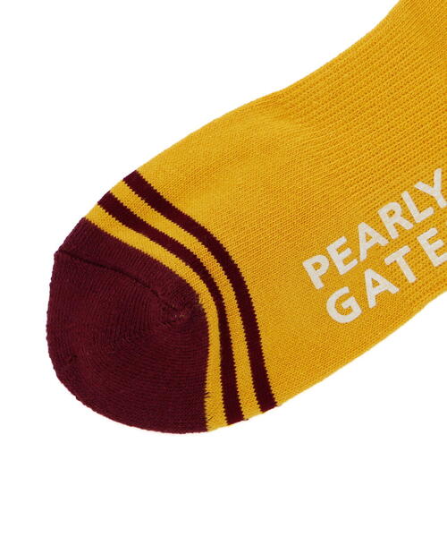 PEARLY GATES(パーリーゲイツ)の「【PEARLY GATES】Pロゴ ミドルソックス (LADIES)(ソックス/靴下・レディース・イエロー系その他/ネイビー/ホワイト・FREE)」の7枚目の写真