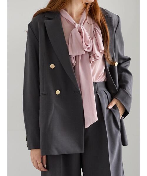 セール】ダブルブレストジャケット(セットアップ可)《2025Autumn