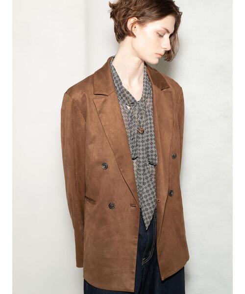 Te chichi（テチチ）の「ダブルブレストジャケット(セットアップ可)《2025Autumn catalog vol.2 item》（ノーカラージャケット・レディース・ベージュ/ブラウン/チャコールグレー・F）」の10枚目の写真