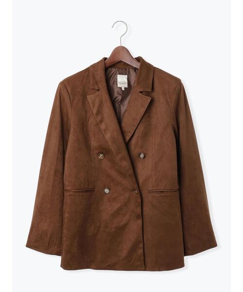 Te chichi（テチチ）の「ダブルブレストジャケット(セットアップ可)《2025Autumn catalog vol.2 item》（ノーカラージャケット・レディース・ベージュ/ブラウン/チャコールグレー・F）」の18枚目の写真