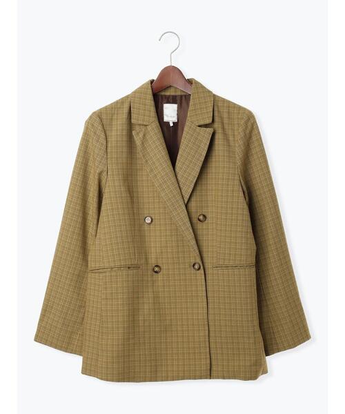 Te chichi（テチチ）の「ダブルブレストジャケット(セットアップ可)《2025Autumn catalog vol.2 item》（ノーカラージャケット・レディース・ベージュ/ブラウン/チャコールグレー・F）」の19枚目の写真