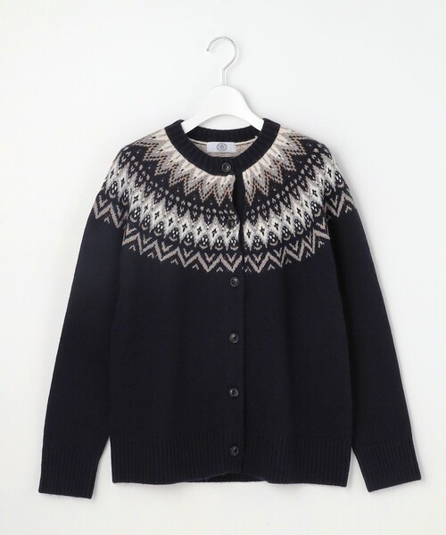 J.PRESS Ladies(J.プレス レディス)の「FAIR ISLE ニット カーディガン(カーディガン/ボレロ・レディース・ライトグレー系/ホワイト系/ネイビー系・SMALL)」の16枚目の写真