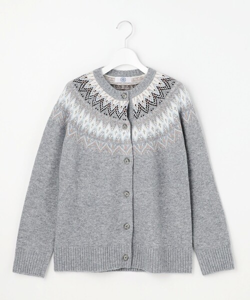 J.PRESS Ladies(J.プレス レディス)の「FAIR ISLE ニット カーディガン(カーディガン/ボレロ・レディース・ライトグレー系/ホワイト系/ネイビー系・SMALL)」の17枚目の写真