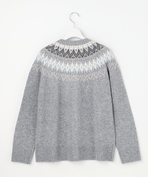 J.PRESS Ladies(J.プレス レディス)の「FAIR ISLE ニット カーディガン(カーディガン/ボレロ・レディース・ライトグレー系/ホワイト系/ネイビー系・SMALL)」の18枚目の写真