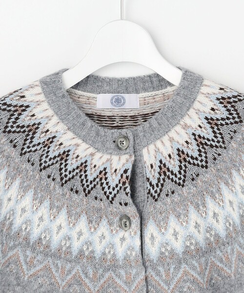 J.PRESS Ladies(J.プレス レディス)の「FAIR ISLE ニット カーディガン(カーディガン/ボレロ・レディース・ライトグレー系/ホワイト系/ネイビー系・SMALL)」の19枚目の写真