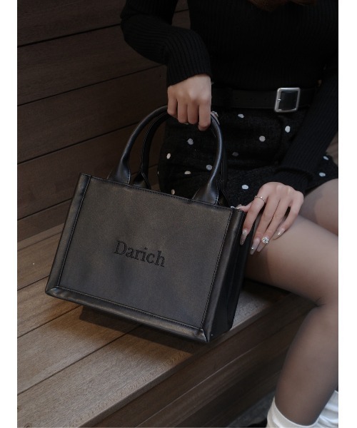 ロゴショルダーレザーミニトートバッグ（トートバッグ）｜Darich